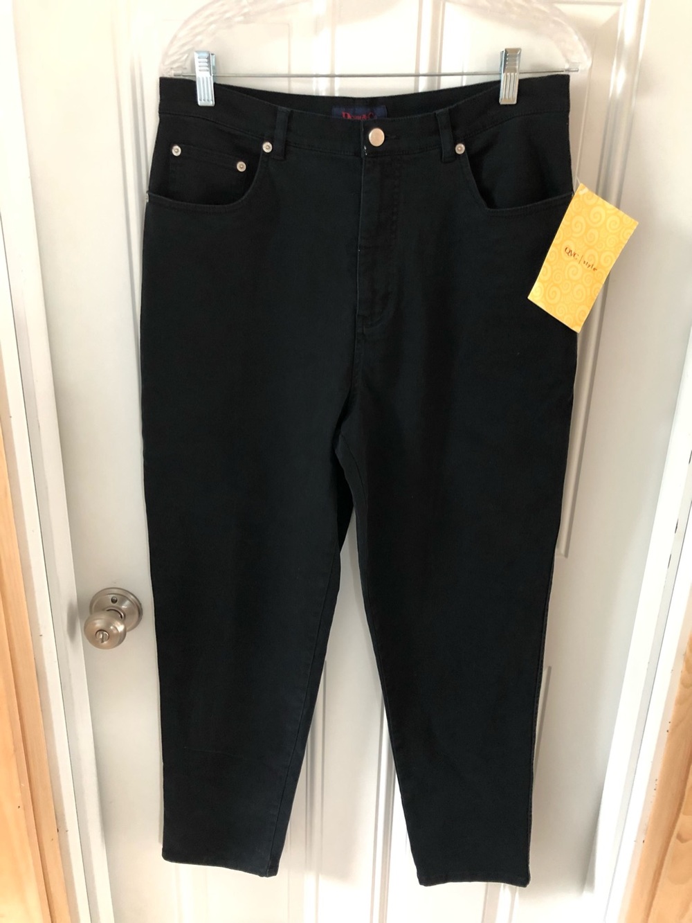 NWT Denim & Co. Black Stretch Jeans Size 16